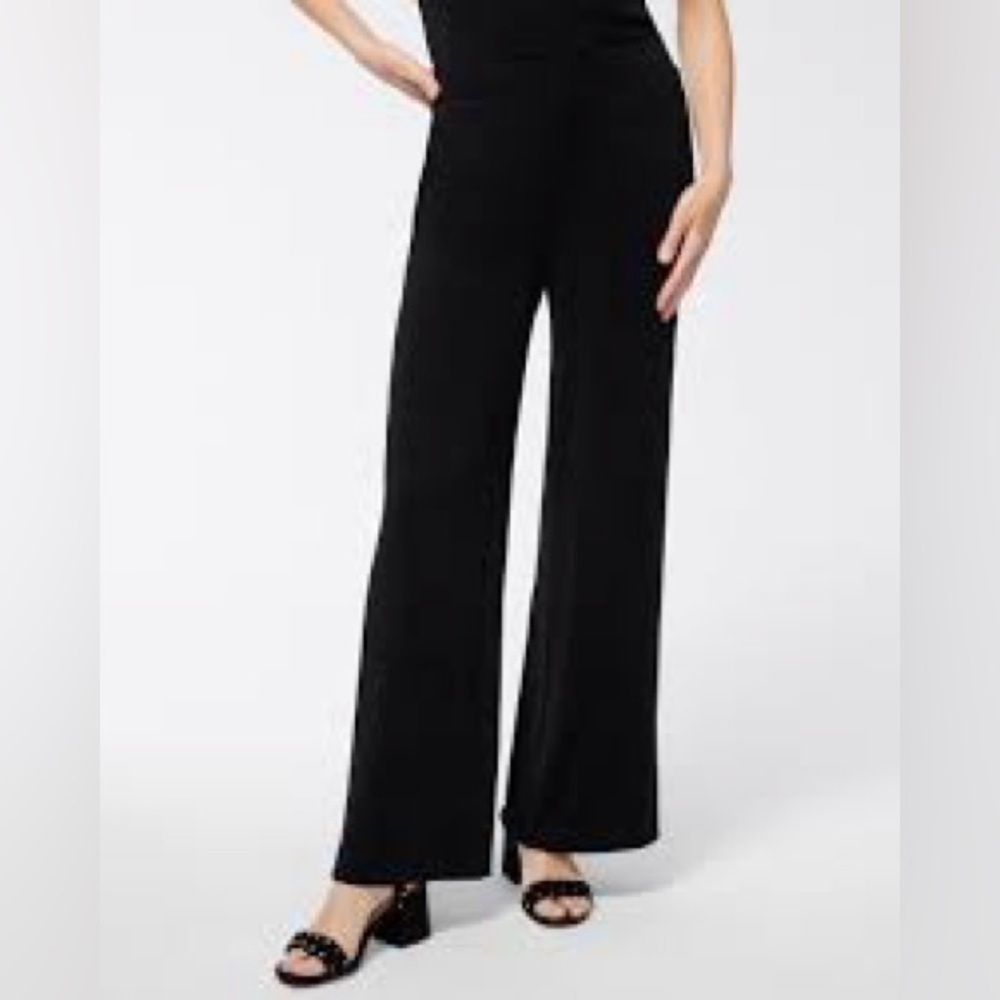 Chico's Travelers Wide Leg Flowy Pants Hot Fudge Brown Size Large (2)